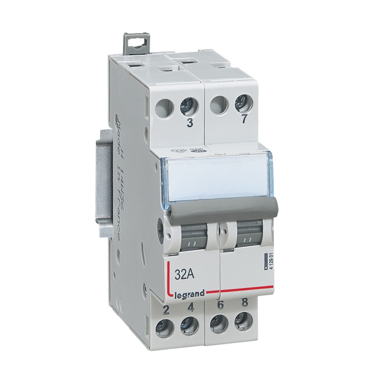 Legrand - Interrupteur inverseur 32A - Double Va et vient 1 M - 400V - 412901