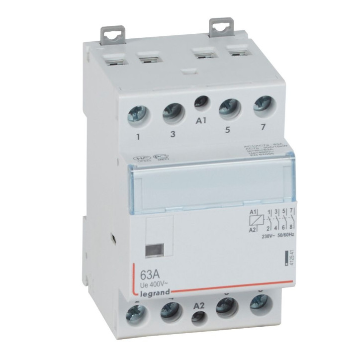 Legrand - Contacteur de puissance 4P bobine 230V - 63A - 4F - 3M - 412541