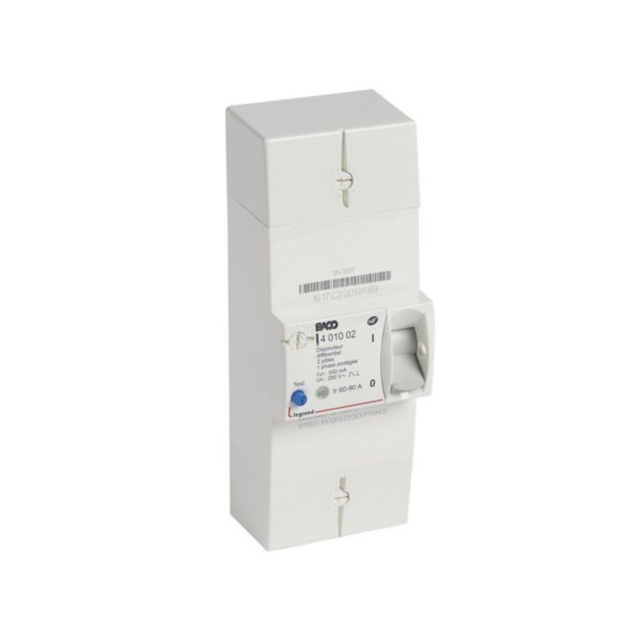 Legrand - Disjoncteur de branchement EDF - bipolaire - 60/90A instantané - 500MA - Réf.: 401002