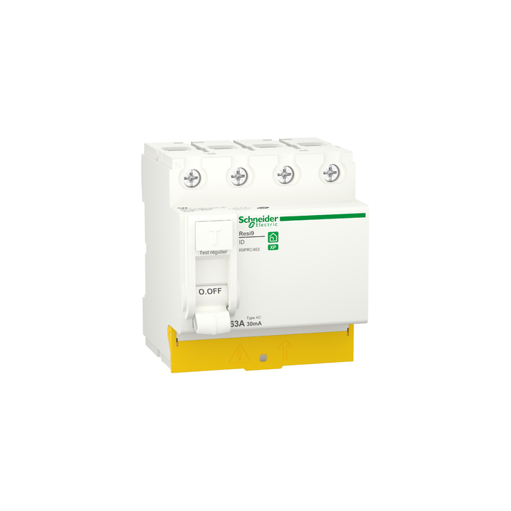 SCHNEIDER -  Resi9 XP - interrupteur différentiel - 4P - 63A - 30mA - Type AC - peignable - Réf : R9PRC463
