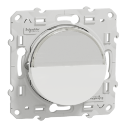Schneider Odace - Poussoir Porte Etiquette - Blanc - Réf : S520266