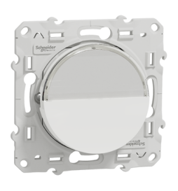 Schneider Odace - Poussoir Porte Etiquette - Blanc - Réf : S520266