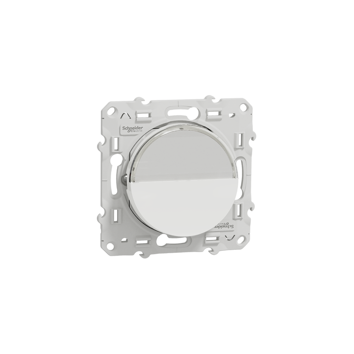 Schneider Odace - Poussoir Porte Etiquette - Blanc - Réf : S520266