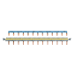 Hager - Peignes d'alimentation Phase+Neutre - Système AUTO 13M - KBS763