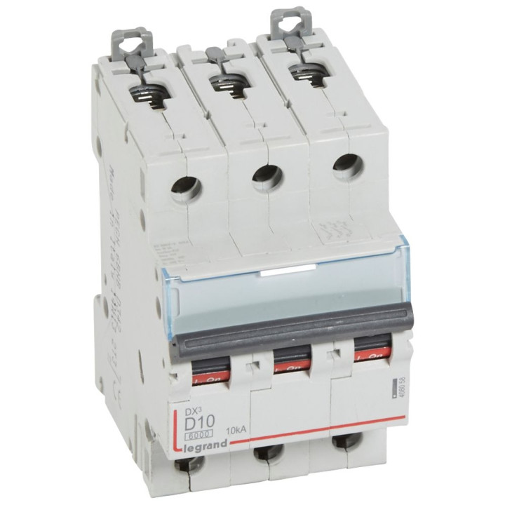 Legrand - Disjoncteur 3P DX3 10A - 10kA - courbe D - Réf : 408058