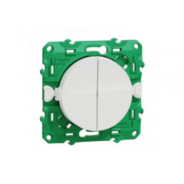 Schneider - Odace SFSP - Interrupteur Double - SANS FIL SANS PILE - Réf : S520114