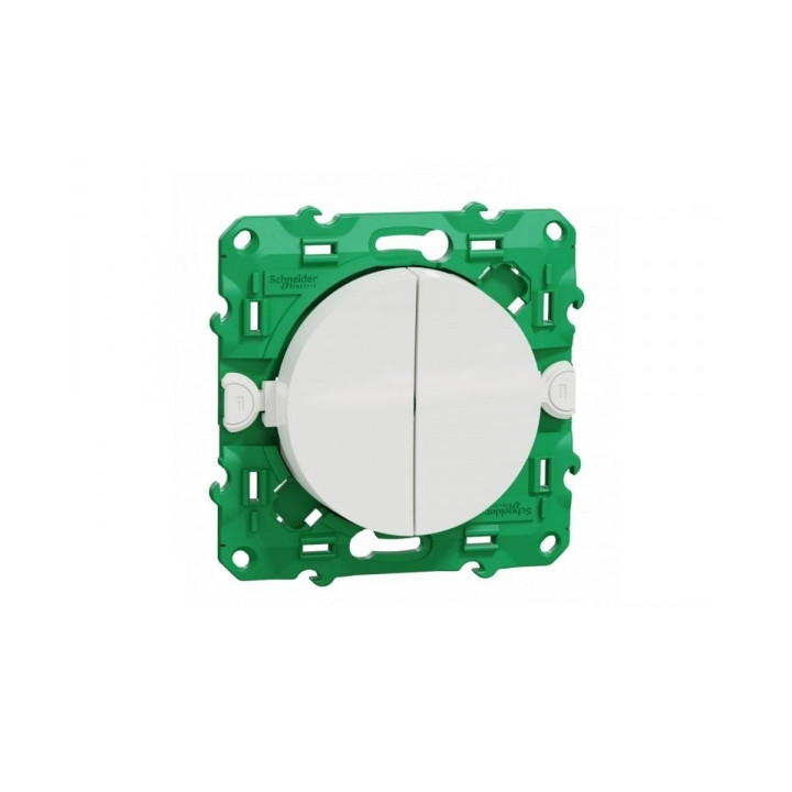 Schneider - Odace SFSP - Interrupteur Double - SANS FIL SANS PILE - Réf : S520114