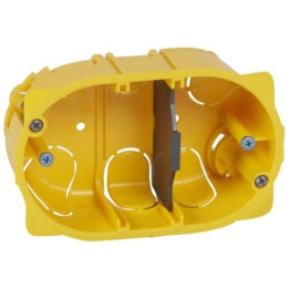 Legrand Batibox - Boîte multiposte Batibox cloisons sèches pour Mosaic 3 modules - profondeur 40mm - 080049