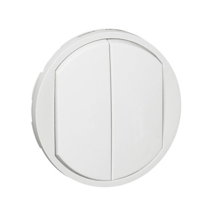 Legrand Céliane - Enjoliveur double allumage blanc - 068002