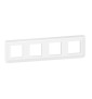 Legrand Mosaic - Plaque 4 x 2 modules - 4 postes (8M) - horizontal - 078808
