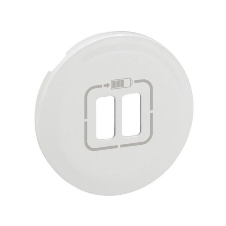 Legrand Céliane - Enjoliveur Double prise USB blanc - 068256