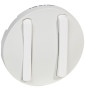 Legrand - Céliane - Enjoliveur pour Double interrupteur Va-et-vient/Poussoir Soft 10AX - Doigt étroit - Blanc - Réf : 065002
