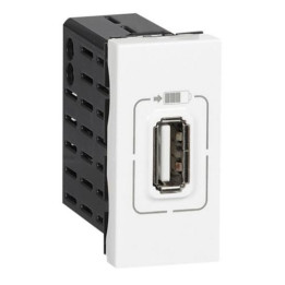 Legrand Mosaic - Prise chargeur USB 230V / 5V - 1 Port - Réf : 077591