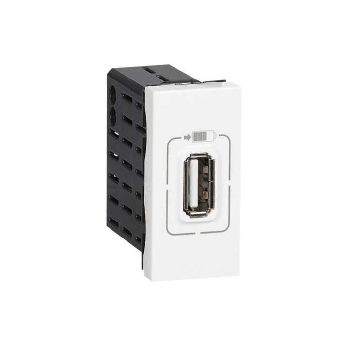 Legrand Mosaic - Prise chargeur USB 230V / 5V - 1 Port - Réf : 077591