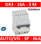 Legrand - Disjoncteur DX³6000 10kA arrivée auto départ vis 3P - 16A - courbe D - 408075