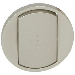 Legrand Céliane - Enjoliveur simple allumage pour commande éclairage Titane - 068303