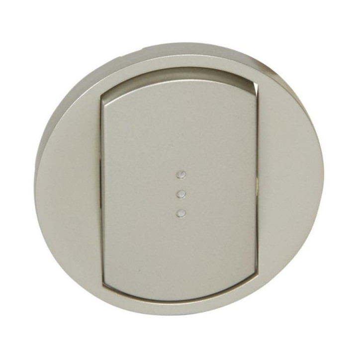 Legrand Céliane - Enjoliveur simple allumage pour commande éclairage Titane - 068303