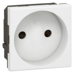Legrand Mosaic - PC 2P - bornes auto - blanc - 2 modules - Réf : 077110
