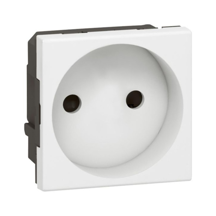Legrand Mosaic - PC 2P - bornes auto - blanc - 2 modules - Réf : 077110