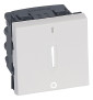 Legrand Mosaic - Interrupteur bipolaire à voyant 16AX 250V~ Mosaic 2 modules - blanc - 077052