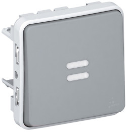 Legrand - Va-et-vient lumineux Prog Plexo composable gris - 10 AX - 069513