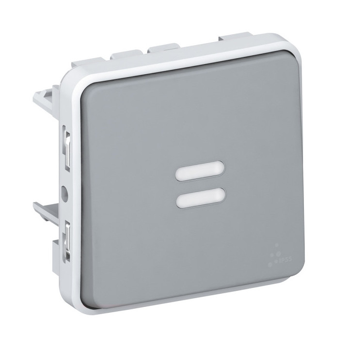 Legrand - Va-et-vient lumineux Prog Plexo composable gris - 10 AX - 069513