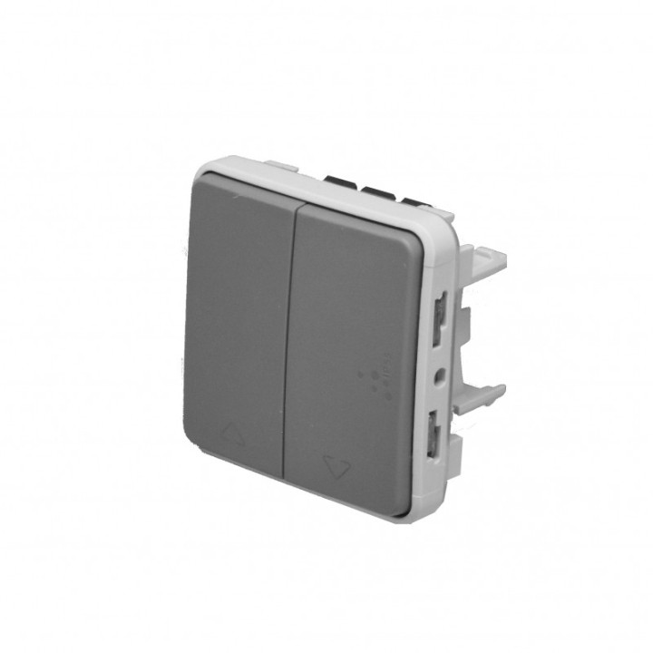 Legrand - Double interrupteur ou va et vient pour volets roulants Plexo composable gris - 069538
