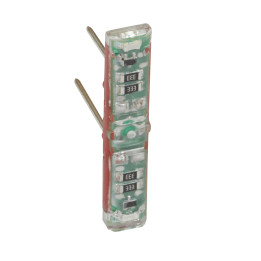 Legrand - Voyant témoin 230V phase distribuée Mosaic Easy-Led brochable à LEDs blanches - socle rouge 067688L