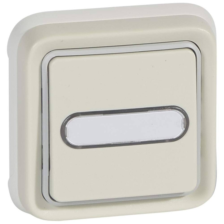 Legrand - Poussoir NO + NF lumineux Prog Plexo complet encastré blanc - 10 A - 069864