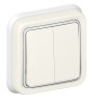 Legrand Plexo - Double va-et-vient Prog Plexo encastré blanc - 10 AX - Réf : 069855