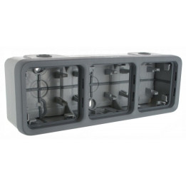 Legrand Plexo - Boîtier 3 postes horizontaux - IP55/IK07 - Réf : 069680