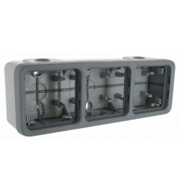 Legrand Plexo - Boîtier 3 postes horizontaux - IP55/IK07 - Réf : 069680