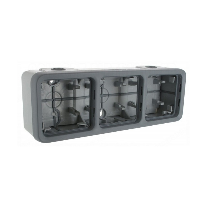 Legrand Plexo - Boîtier 3 postes horizontaux - IP55/IK07 - Réf : 069680