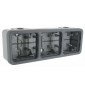 Legrand Plexo - Boîtier 3 postes horizontaux - IP55/IK07 - Réf : 069680