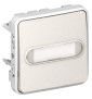 Legrand - Poussoir NO lumineux à porte-étiquette Plexo composable blanc - 10 A - 069633