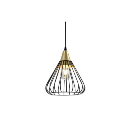 GTV - Plafonnier TESS-2394 - E27 - 40W - IP20 - 220-240VAC - Noir/Doré - Réf : OS-TESS-11-DEC