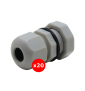 Digital - LOT de 20 Presse-étoupe IP67 M20 - de 7 à 12mm - polyamide - 42156x20