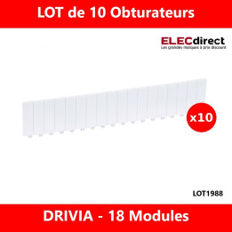 Legrand - LOT de 10 Obturateurs 18 modules - Réf : 001664x10