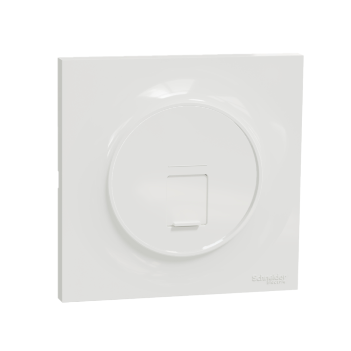Schneider Odace - Prise RJ45 Cat.6 UTP + plaque - Réf : S520475+s520702