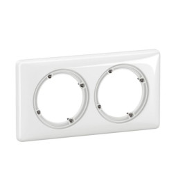 Legrand - Céliane 2024 - Plaque de finition Blanc - IP44 - 2 poste - Réf : CP2702