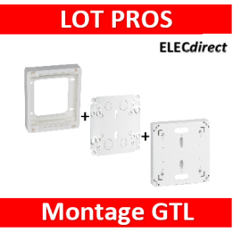 Legrand - Lot platine DB avec fond isolant + réhausse - Grand volume câblage - Réf : 401191+401193+401380