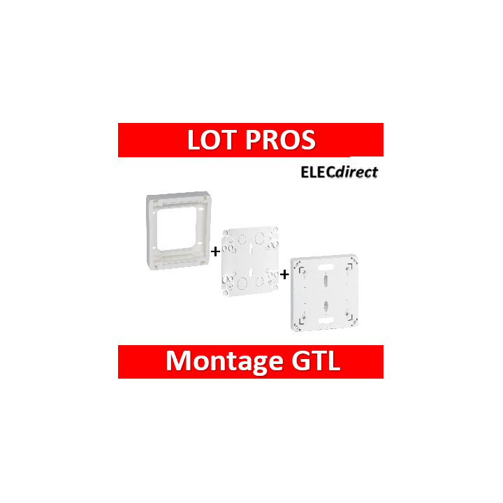 Legrand - Lot platine DB avec fond isolant + réhausse - Grand volume câblage - Réf : 401191+401193+401380