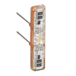 Legrand - Voyant témoin 230V Céliane - 3mA - brochable à LEDs blanches - Réf : 067685
