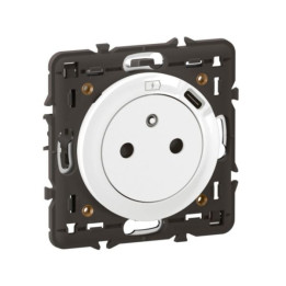 Legrand - Céliane 2024 - Prise surface avec prise USB type C - Blanc - Avec support et enjoliveur - Réf : CB0140