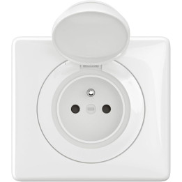 Legrand - Céliane 2024 - Prise de courant étanche complet - Blanc - IP44 - Réf : CG8111