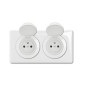 Legrand - Céliane 2024 - Double prise de courant étanche complet - Blanc - IP44 - Réf : 080251 + CM0111 + CB8111 + CP2702