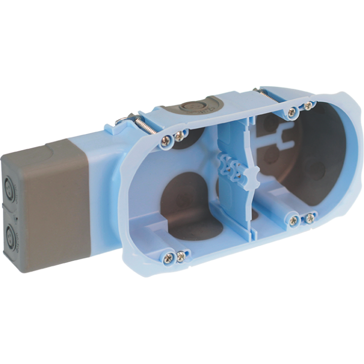 EUR'OHM - XL Air'métic - Boite d'encastrement 2 postes étanche à l'air - ø67 - P40 - Réf : 52093
