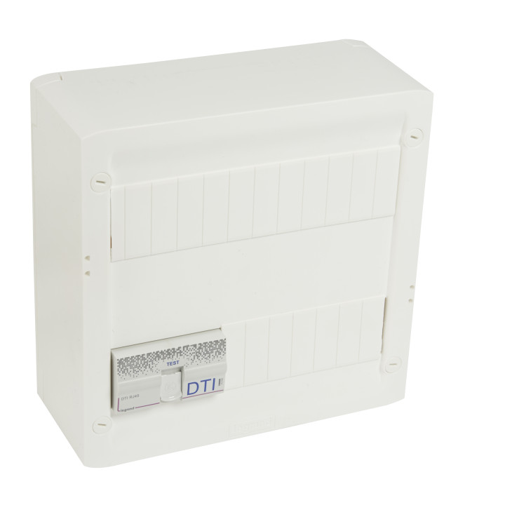 Legrand - Coffret VDI GRADE 2 avec brassage STP - 4 RJ45 / TV 2 sorties - Réf : 413248