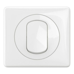 Legrand - Céliane 2024 - Poussoir étanche complet - Blanc - IP44 - Réf : 080251 + CM0031 + CP2701 + CB8001