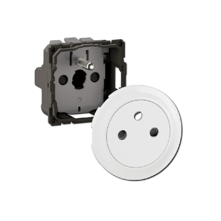 Legrand - Céliane 2024 - Mécanisme PC avec enjoliveur - PC 2P+T - 16A - Réf : CF0111
